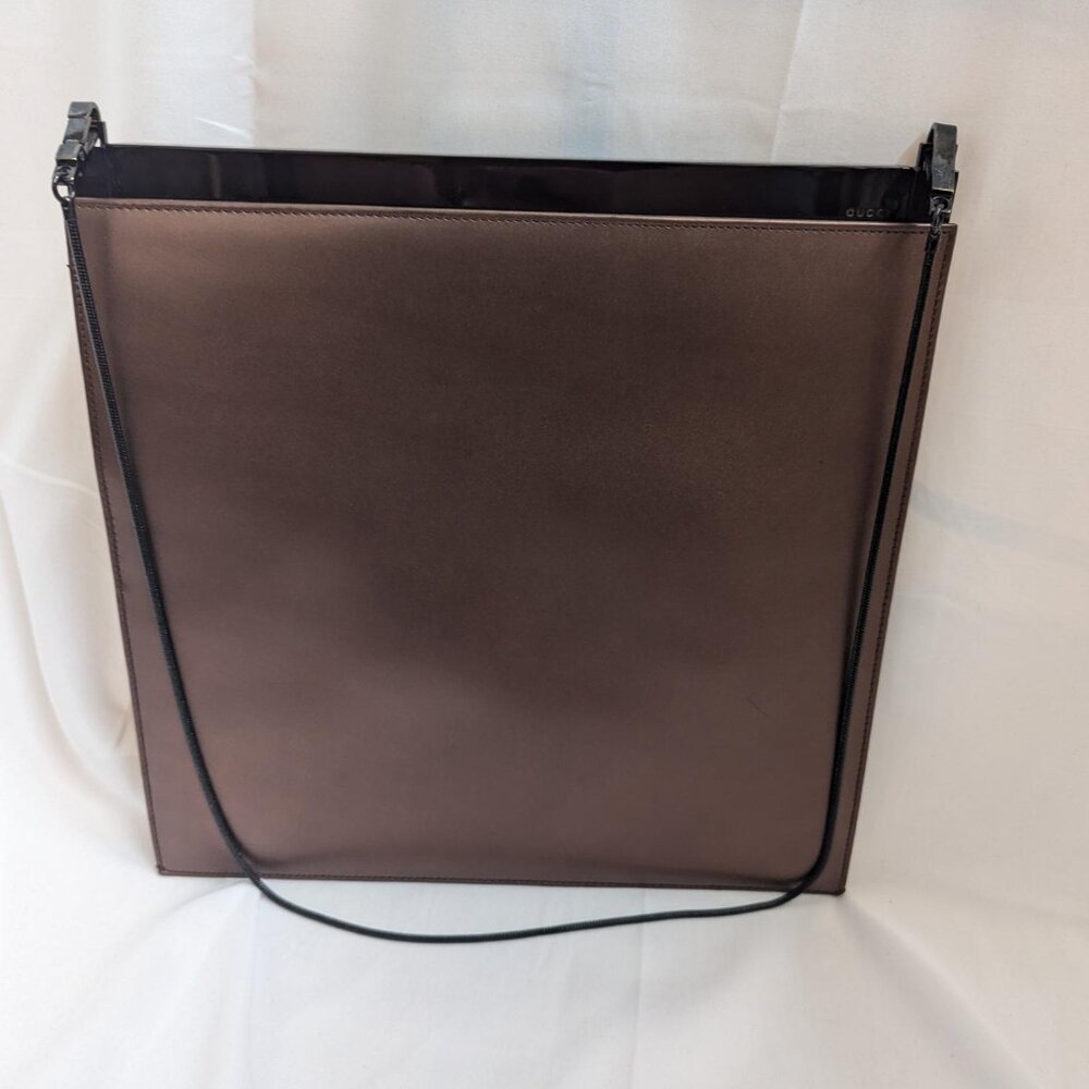 Gucci Brown Sleek Evening Shoulder Bag
